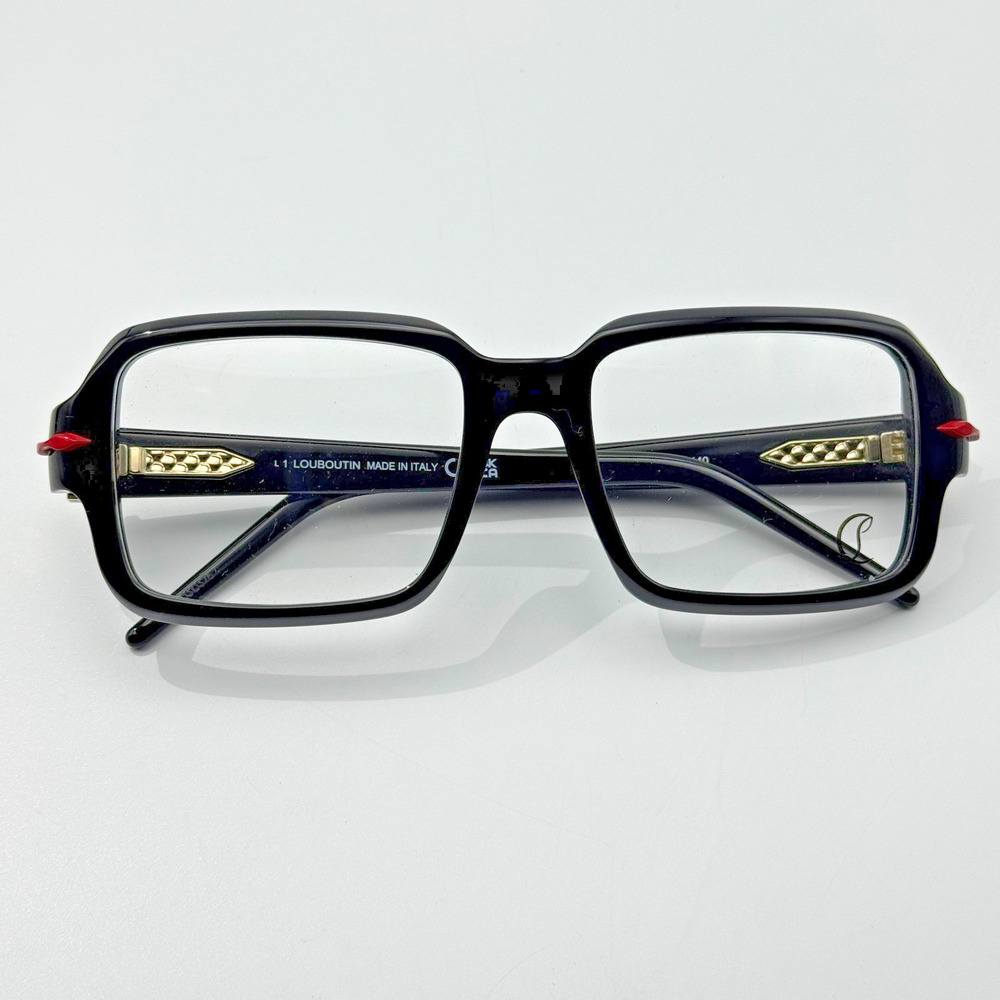Christian Louboutin Eyeglass Frames LB5026 001 Black Rectangle Demo Lens 54mm